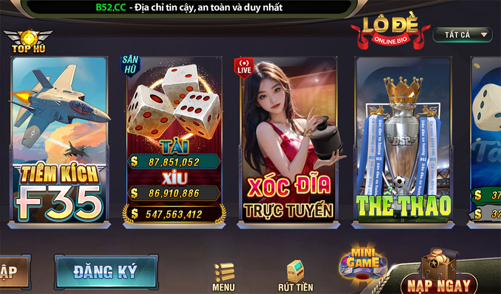 B52club đem đến không gian giải trí siêu tuyệt vời cho anh em cược thủ