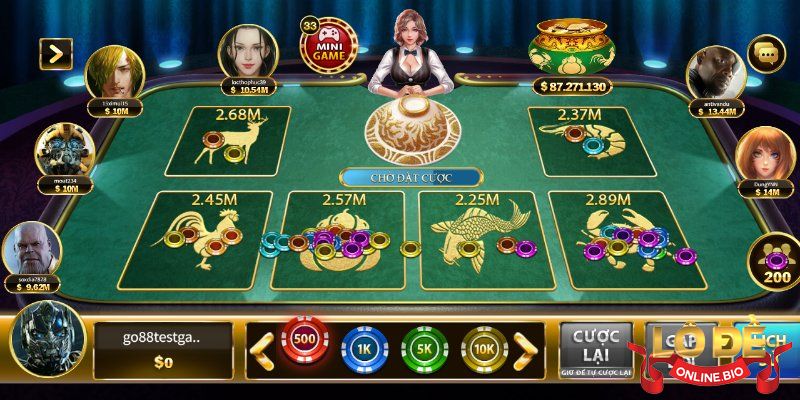 Những cửa cược bầu cua online cơ bản