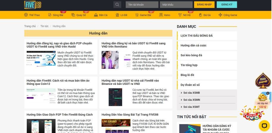 Các thắc mắc liên quan đến cổng game Five88