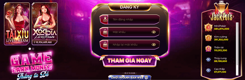 Tạo tài khoản tại Mayclub rất đơn giản